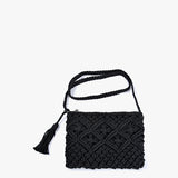 Val Macrame Crossbody Bag w/ Tassel