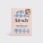 Satin Pillowcase Standard - Gingham Blue - K & Company