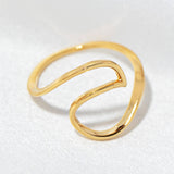 Gold Delicate Wave Ring