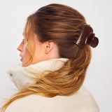 Recycled Plastic Puffy Cloud Clip 1pc - Chocolate - K & Company