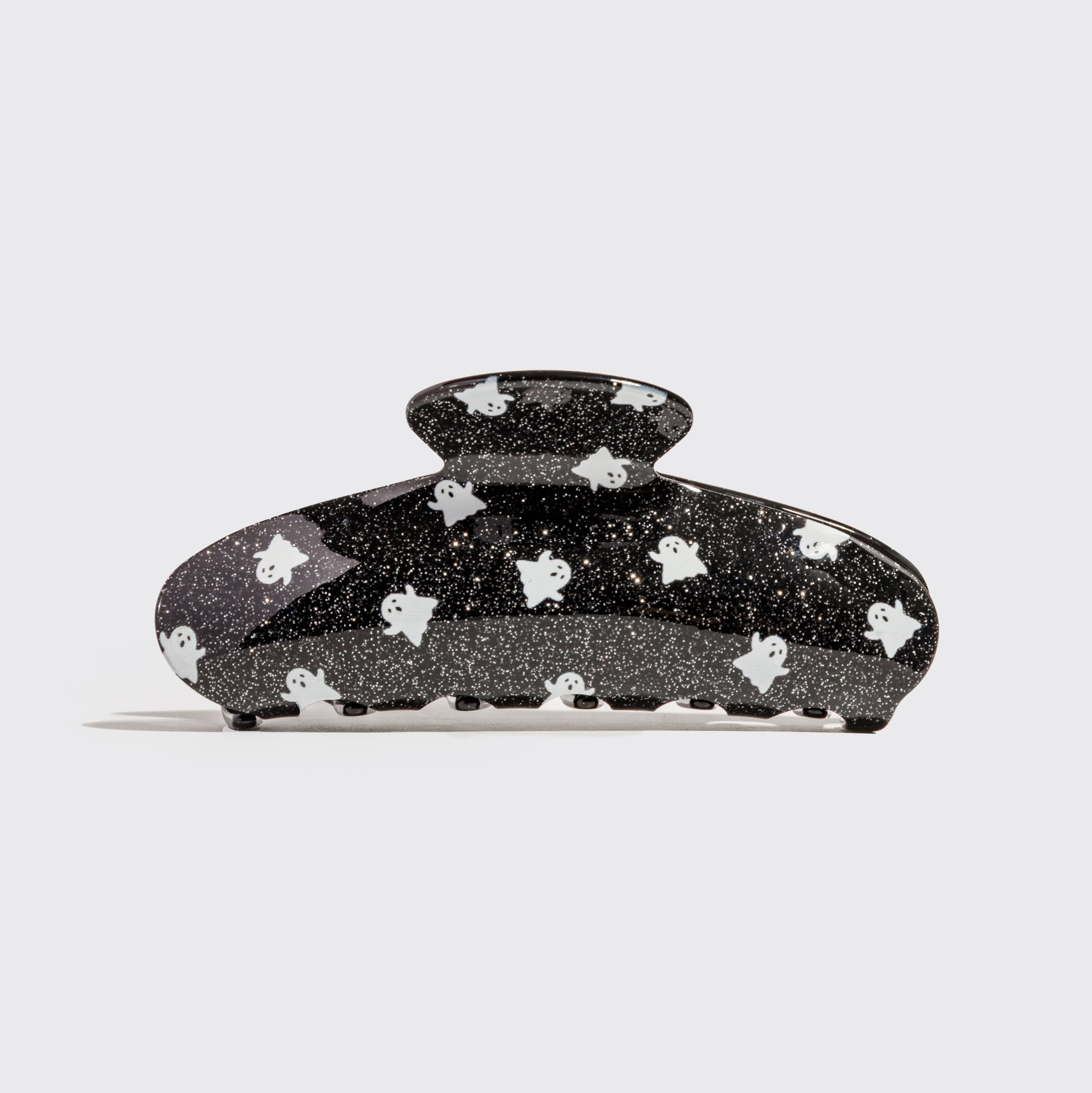 Recycled Plastic Glitter Claw Clip - Ghosts - K & Company