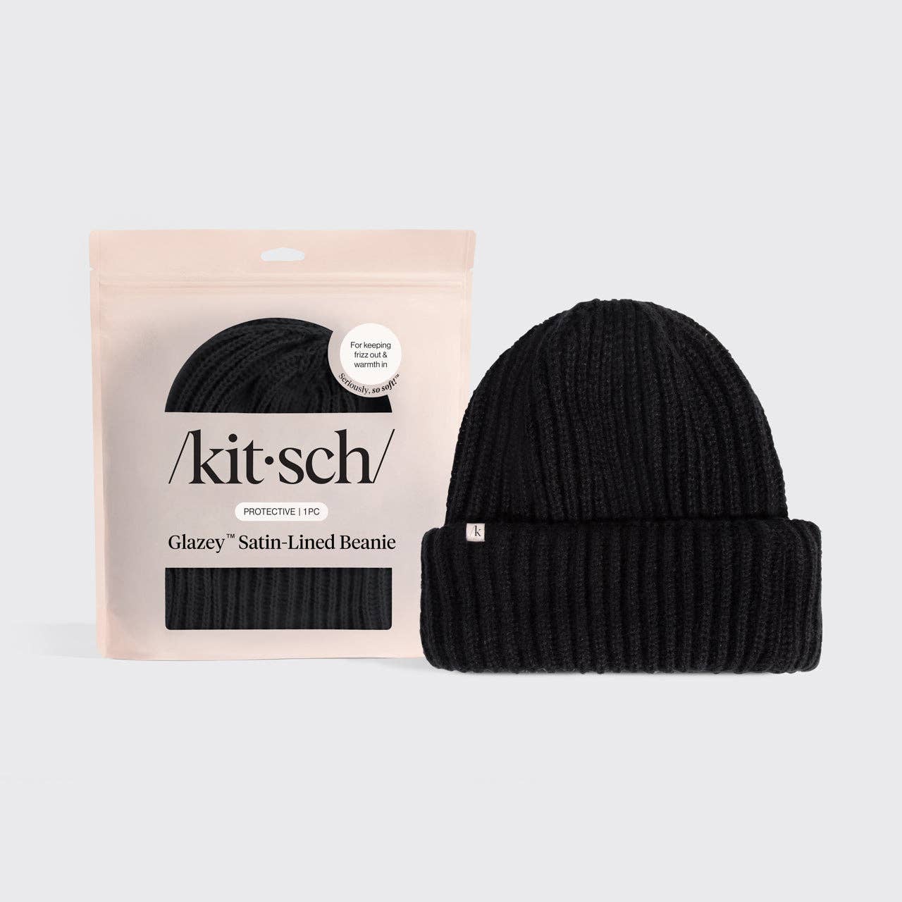 Glazey™ Satin-Lined Beanie - Black - K & Company