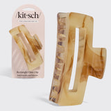 Recycled Plastic Jumbo Open Shape Claw Clip - Chocolate Marble