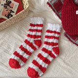 Candy Stripe Fuzzy Socks