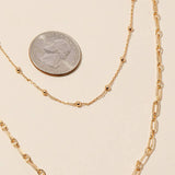 Silver Layered Long Chains Necklace