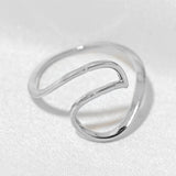 Silver Delicate Wave Ring