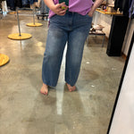 Zenana Wide Leg Raw Hem Crop Jeans - K & Company