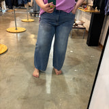 Zenana Wide Leg Raw Hem Crop Jeans - K & Company