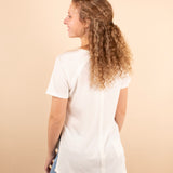 Ada Waffle Knit Top in Ivory