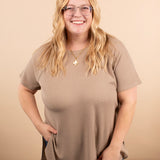 Ada Waffle Knit Top in Latte