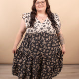Adeline floral tiered maxi dress women's boutique dress sizes S-3XL