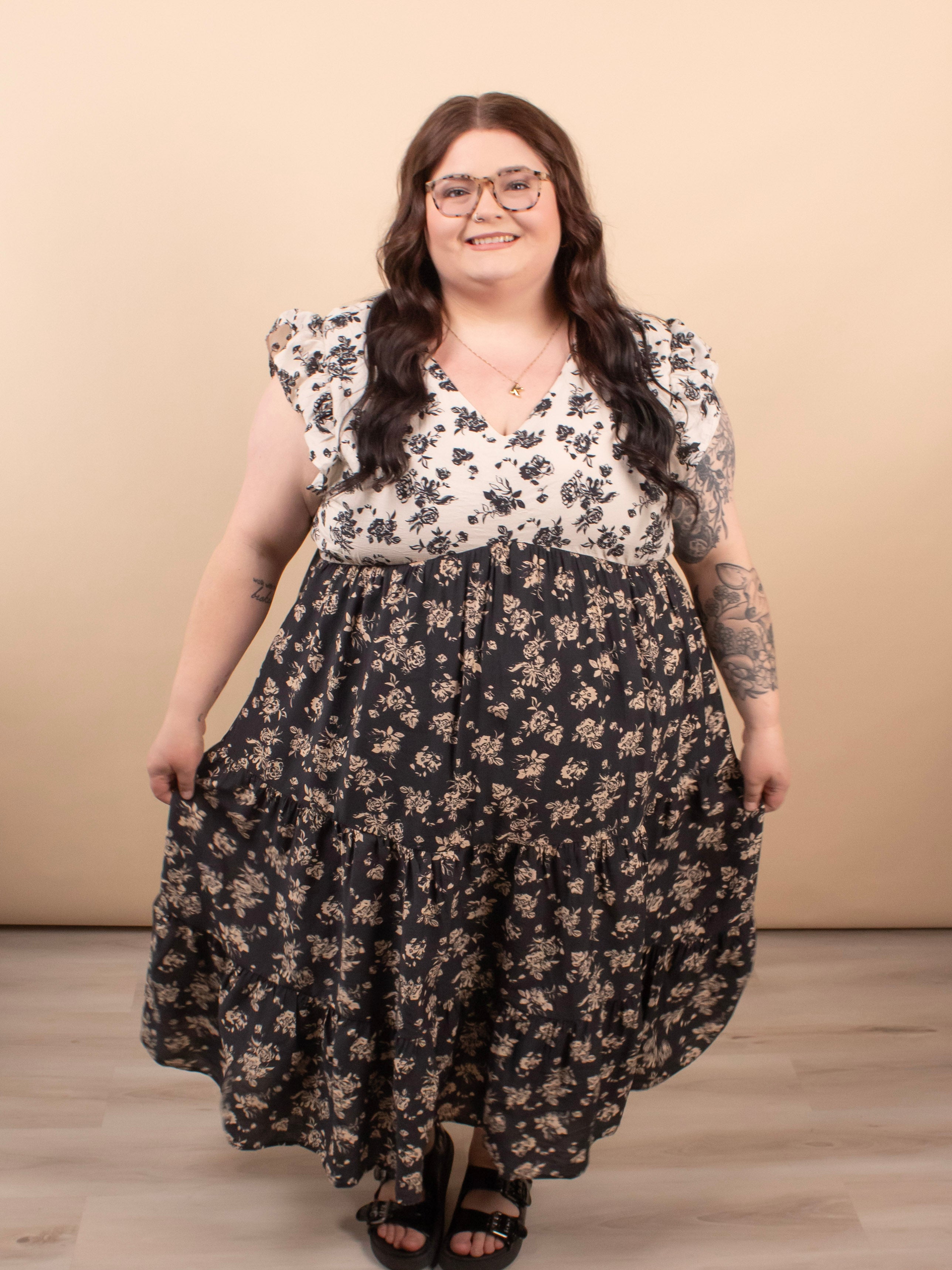Adeline Floral Tiered Maxi Dress