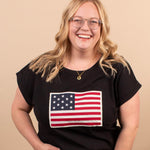 All-American Flag Tee – Black - K & Company