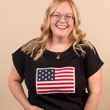 All-American Flag Tee – Black - K & Company