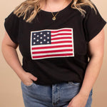 All-American Flag Tee – Black - K & Company