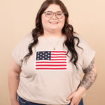 All-American Flag Tee – Sand - K & Company