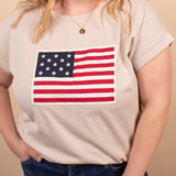 All-American Flag Tee – Sand - K & Company