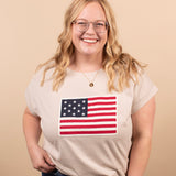 All-American Flag Tee – Sand - K & Company