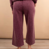 All Day Comfort Cropped Sweatpants in Blackberry