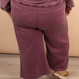 All Day Comfort Cropped Sweatpants in Blackberry
