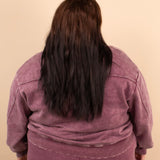 All Day Comfort Half Zip Pullover in Blackberry