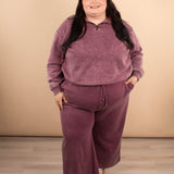 All Day Comfort Half Zip Pullover in Blackberry
