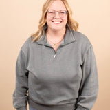 All Day Comfort Half Zip Pullover in Washed Sage