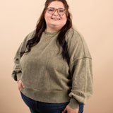 All Day Comfort Oversized Pullover in Evergreen
