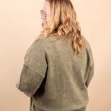 All Day Comfort Oversized Pullover in Evergreen