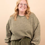 All Day Comfort Oversized Pullover in Evergreen