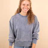All Day Comfort Oversized Pullover in Sky Blue