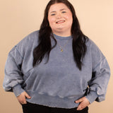 All Day Comfort Oversized Pullover in Sky Blue