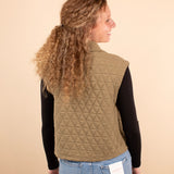 Amelia Quilted Vest in Olive