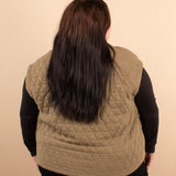 Amelia Quilted Vest in Olive