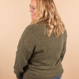 Aurora Mock Neck Sweater in Olive