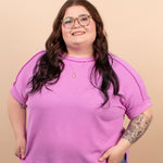 Breezy Textured Tee - Blush Orchid - K & Company