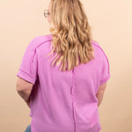 Breezy Textured Tee - Blush Orchid - K & Company