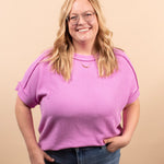 Breezy Textured Tee - Blush Orchid - K & Company
