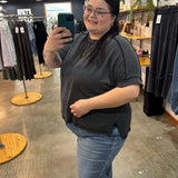 Breezy Textured Tee - Charcoal