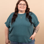 Breezy Textured Tee - Ocean Teal - K & Company