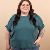 Breezy Textured Tee - Ocean Teal - K & Company