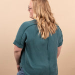 Breezy Textured Tee - Ocean Teal - K & Company