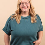 Breezy Textured Tee - Ocean Teal - K & Company