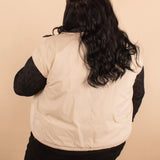 Briar Reversible Puffer Vest in Black/Ivory