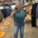 Breezy Textured Tee - Ocean Teal - K & Company