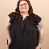 Camille Flutter Sleeve Top - K & Company