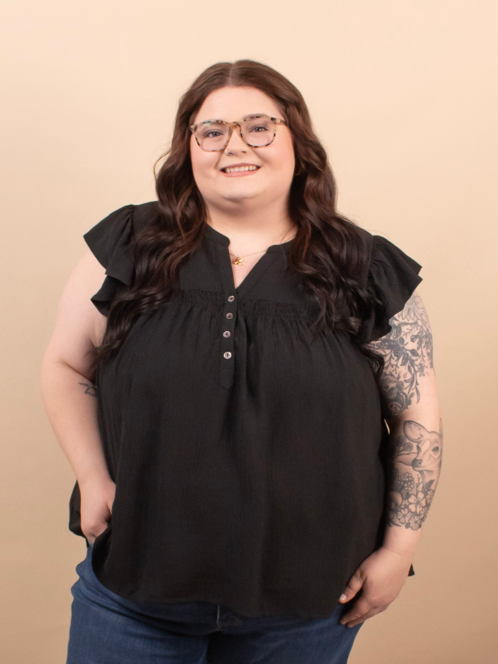 Camille Flutter Sleeve Top - K & Company