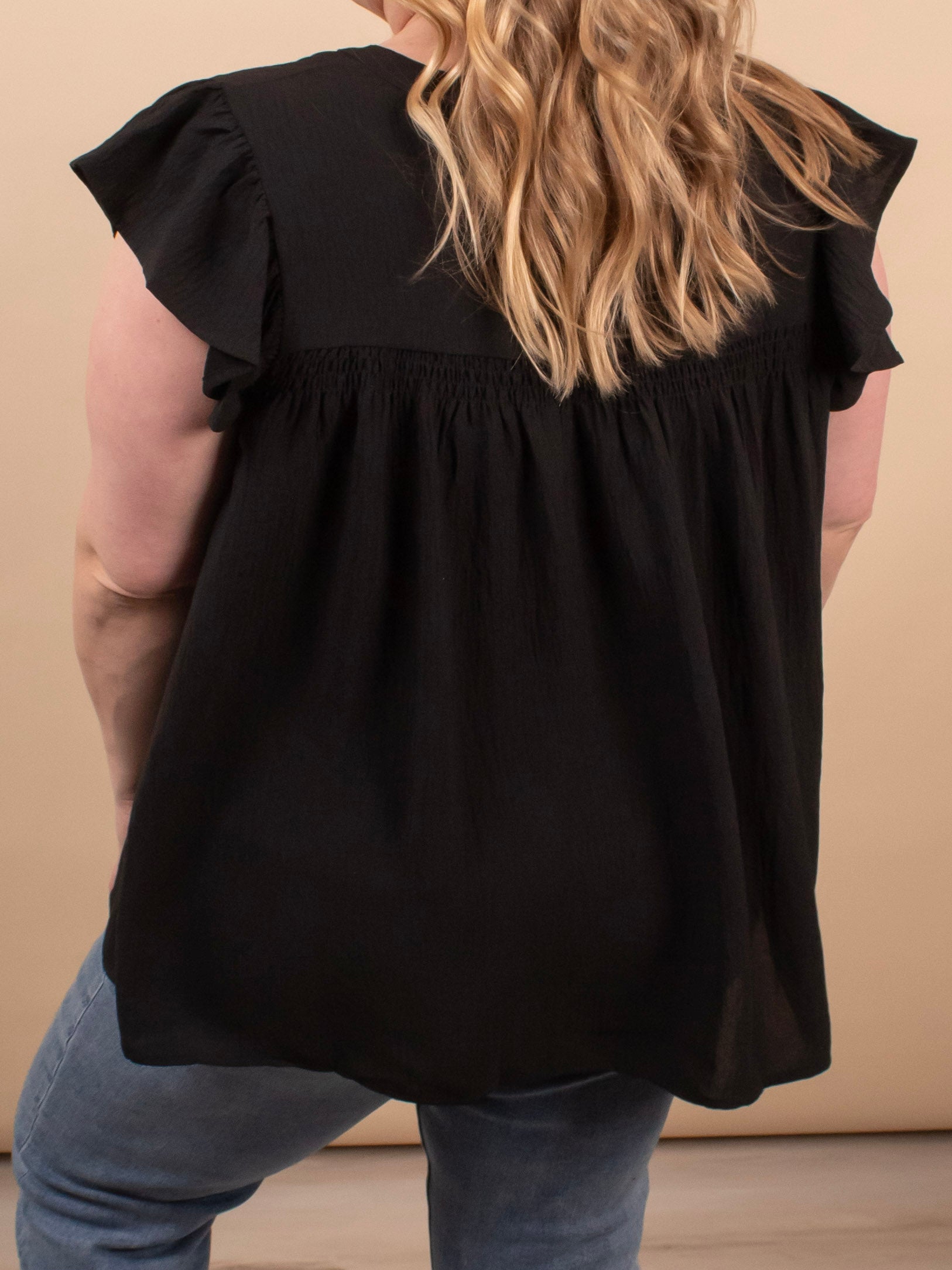 Camille Flutter Sleeve Top - K & Company