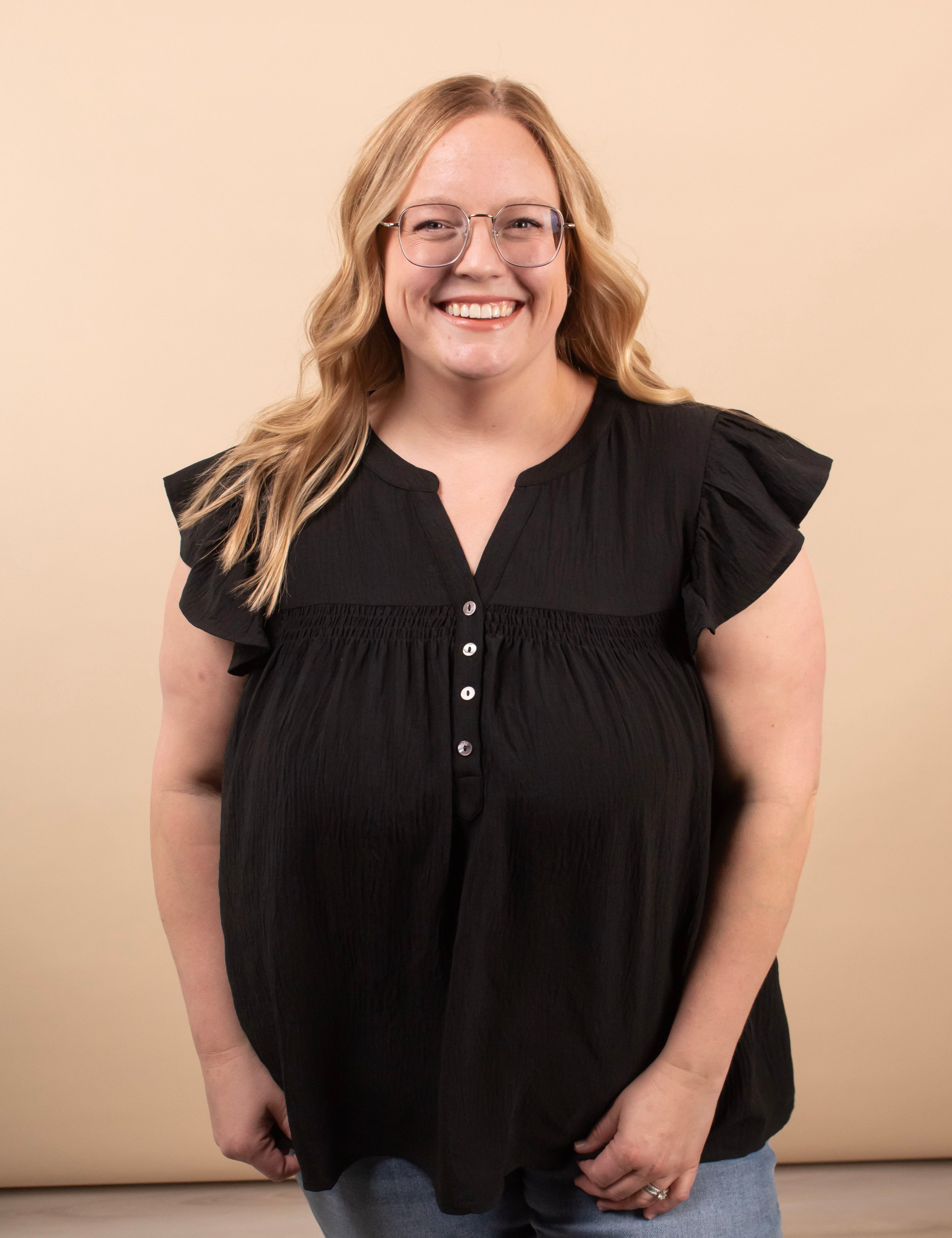 Camille Flutter Sleeve Top - K & Company