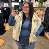 Changing Leaves Oversized Vest - Sand Beige